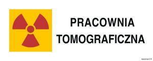 KA018 Znak ostrzegawczy do oznakowania pracowni tomograficznej