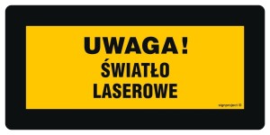 KB002 Uwaga! Światło laserowe
