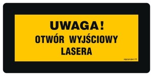 KB003 Uwaga! Otwór wyjściowy lasera