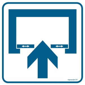 RA069 Uwaga! Drzwi otwierane automatycznie