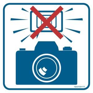 RA504 Zakaz fotografowania z użyciem lamp błyskowych