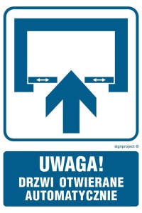 RB013 Uwaga! Drzwi otwierane automatycznie
