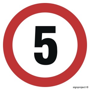 SA003 Ograniczenie prędkości 5 km/h