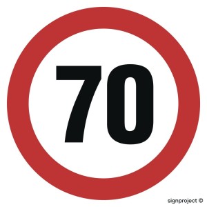 SA004 Ograniczenie prędkości 70 km/h