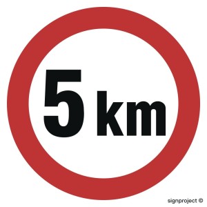 SA005 Ograniczenie prędkości 5 km/h
