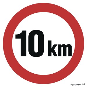 SA006 Ograniczenie prędkości 10 km/h