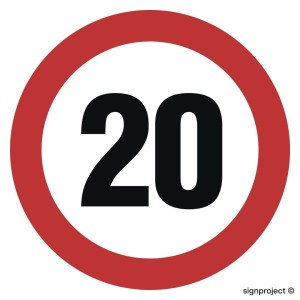 SA026 Ograniczenie prędkości 20 km/h