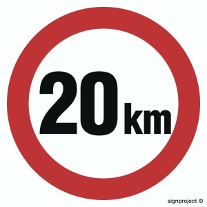 SA027 Ograniczenie prędkości 20 km/h