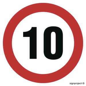 SA029 Ograniczenie prędkości 10 km/h