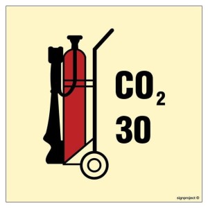 FA086 30kg Wheeled CO 2 fire extinguisher