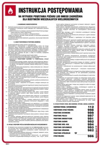 DB017 Instrukcja postępowania na wypadek powstania pożaru lub innego zagrożenia dla budynków mieszkalnych wielorodzinnych