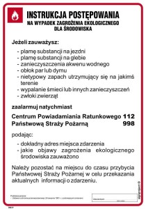DB019 Instrukcja postępowania w razie zagrożeń ekologicznych