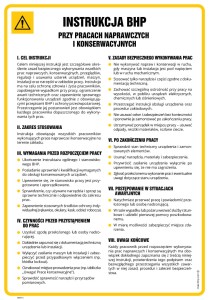 MM014 Instrukcja BHP przy pracach naprawczych i konserwacyjnych