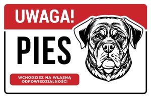 UP002 Uwaga! Pies - Rottweiler