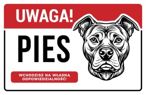 UP003 Uwaga! Pies - Amstaff