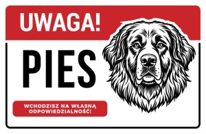 UP005 Uwaga! Pies - Owczarek kaukaski