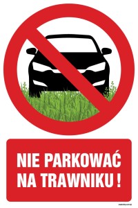 SZ004 Nie parkować na trawniku