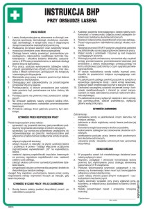 DD013 Instrukcja BHP przy obsłudze lasera
