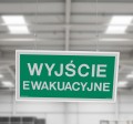 Zdjęcie ramki podwieszanej do znaków ewakuacyjnych i BHP