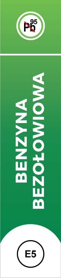 Naklejka na dystrybutor - Benzyna bezołowiowa Pb95 E5