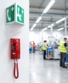 Wizualizacja znaku 3D AE804 Telefon alarmowy