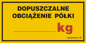 NC038 Dopuszczalne obciążenie półki ....... kg