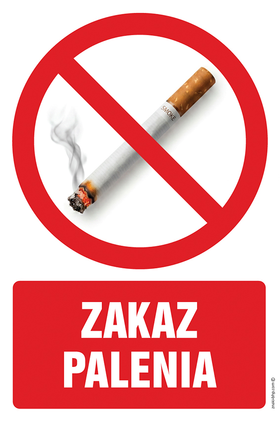 Znak realistyczny ZRZ001 Zakaz palenia