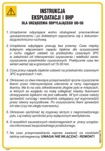 IAA23 Instrukcja eksploatacji i BHP dla urządzenia odpylającego UO-50