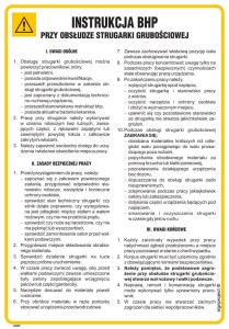 IAB09 Instrukcja BHP przy obsłudze strugarki grubościowej