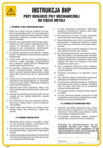 IAC06 Instrukcja BHP przy obsłudze piły mechanicznej do cięcia metali