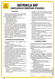 IAC09 Instrukcja BHP eksploatacji wiertarki stołowej