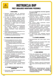 IAC15 Instrukcja BHP przy obsłudze wiertarki poziomej