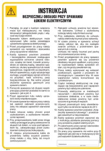 IAC19 Instrukcja bezpiecznej obsługi przy spawaniu łukiem elektrycznym
