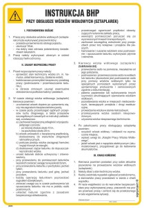 IAE03 Instrukcja BHP przy obsłudze wózka widłowego - sztaplarki