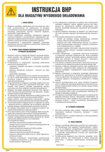 IAE13 Instrukcja BHP dla magazynu wysokiego składowania