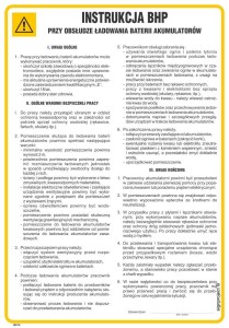 IAE14 Instrukcja BHP przy obsłudze ładowania baterii akumulatorów