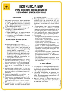 IAE16 Instrukcja BHP przy obsłudze podnośnika samochodowego hydraulicznego