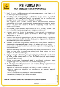 IAE18 Instrukcja BHP przy obsłudze dźwigu towarowego