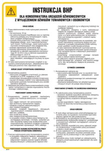 IAE19 Instrukcja BHP Dla konserwatora urządzeń dźwignicowych z wyłączeniem dźwigów towarowych i osobowych