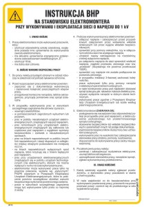 IAF12 Instrukcja BHP na stanowisku elektromontera przy wykonywaniu i eksploatacji sieci o napięciu 1 kV