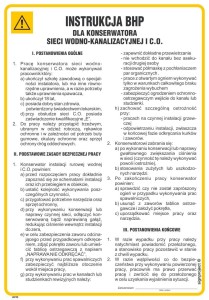 IAF22 Instrukcja BHP dla konserwatora sieci wodno-kanalizacyjnej i c.o.