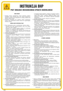 IAF29 Instrukcja BHP przy obsłudze mechanicznego sprzętu budowlanego