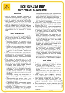 IAF33 Instrukcja BHP przy pracach na wysokości