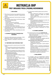 IAG14 Instrukcja BHP przy obsłudze pieca (trzonu) kuchennego