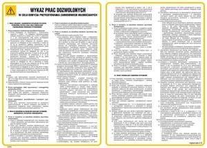 IAH04 Wykaz prac dozwolonych w celu odbycia przygotowania zawodowego młodocianych