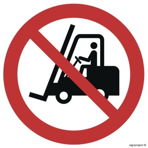 GA006 Zakaz ruchu urządzeń do transportu poziomego