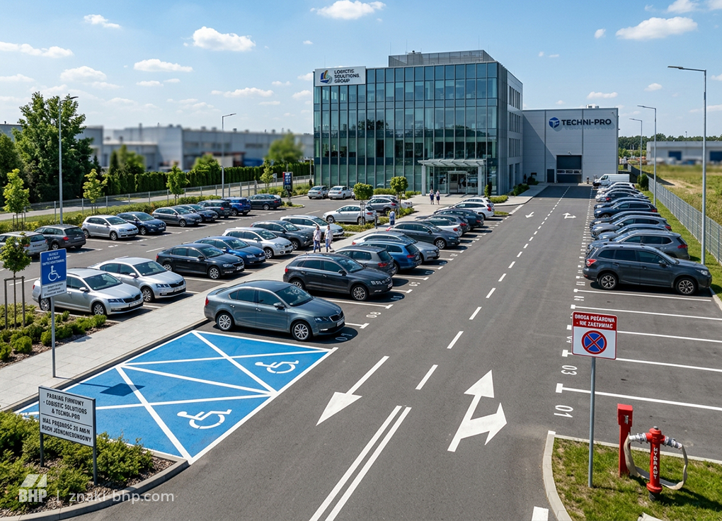 Oznakowanie parkingów firmowych – zasady, przepisy, przykłady wdrożeń